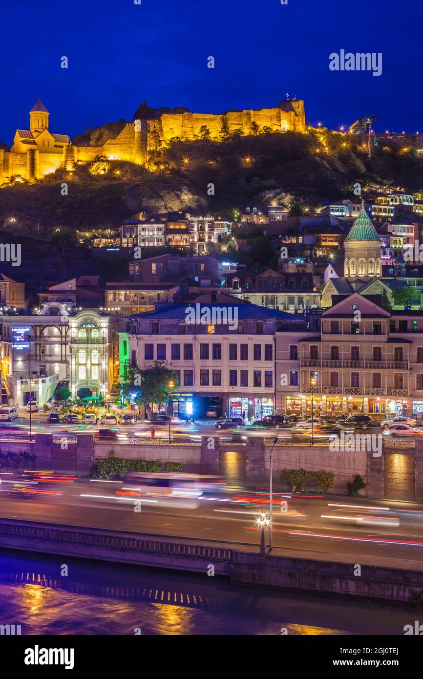 Tbilisi. Old Town, view with Narikala Fortress Stock Photo Alamy