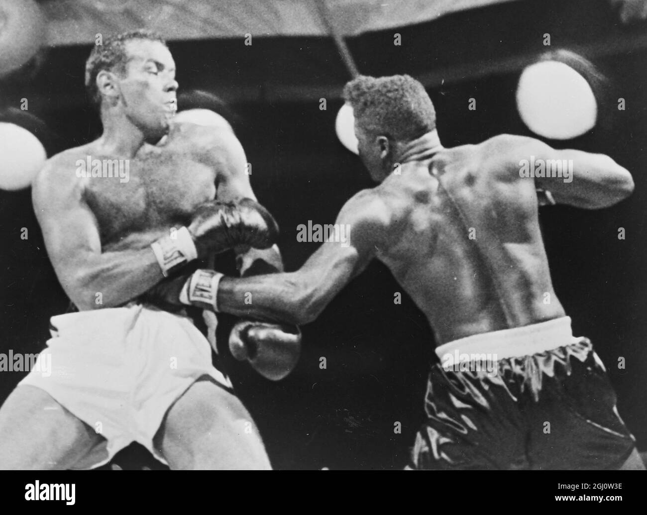 JOHANSSON I PATTERSON - BOXING FIGHT - 24 JUNE 1960 Stock Photo