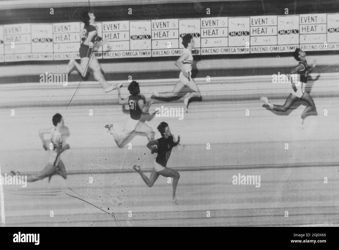 OLYMPIC GAME 100M WOMEN FINAL RUDOLPH WINS HYMAN OTHERS 3 SEPTEMBER 1960 Stock Photo