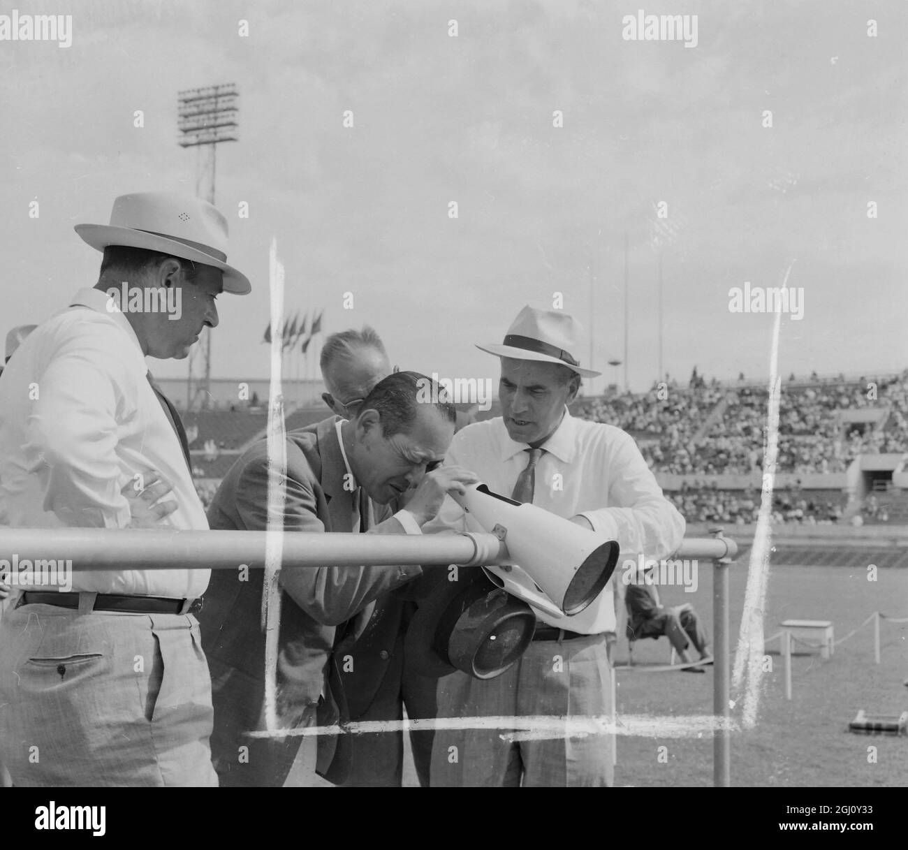 OLYMPIC GAME JAPANESE DELEGATION OFFICIAL ASANO ORGANIZER OLYMPIC GAMES IN TOKIO IN 1964 5 SEPTEMBER 1960 Stock Photo