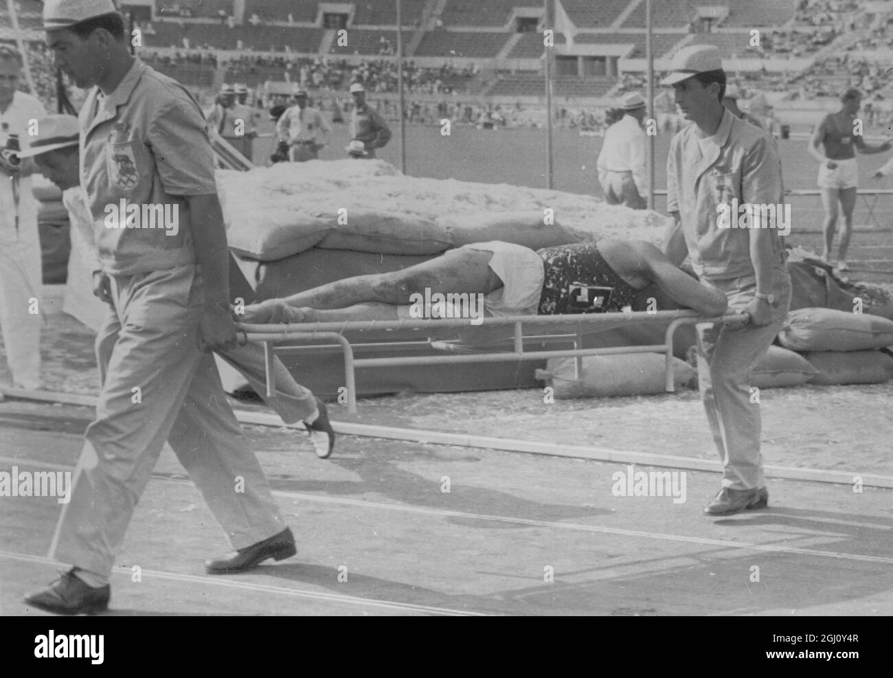 OLYMPIC GAME POLE VAULT QUALIFYING BULATOV STRETCHER 5 SEPTEMBER 1960