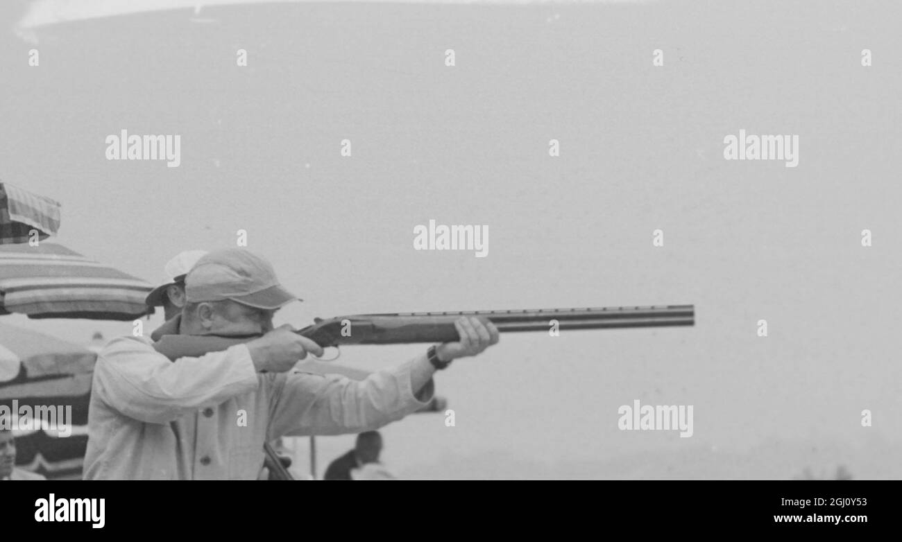 Olympic Shooting Sport with Clay Pigeons Simplified