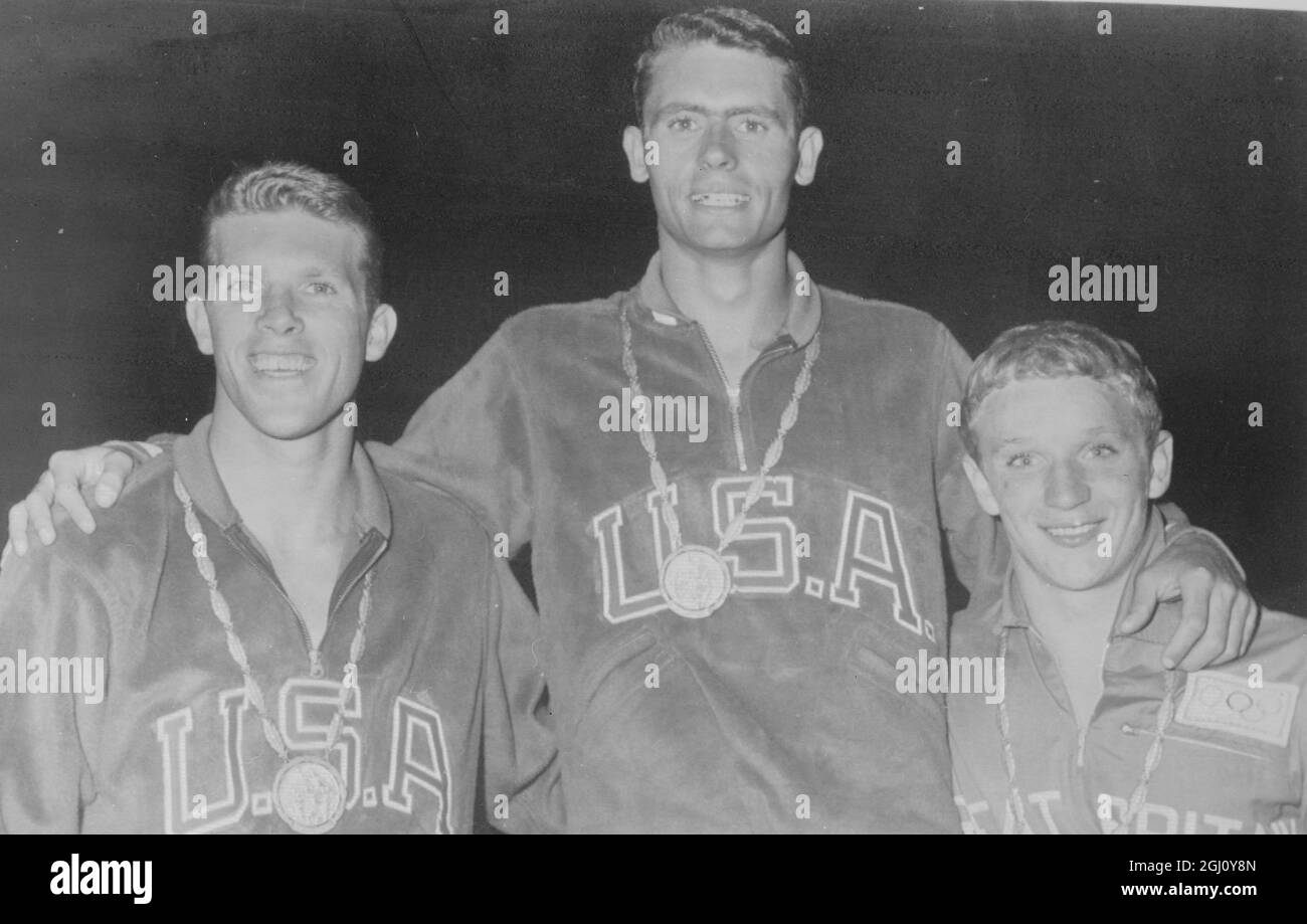 OLYMPIC GAME DIVING MEN HIGH DIVE WEBSTER GOLD TOBIAN SILVER PHELPS 3 SEPTEMBER 1960 Stock Photo
