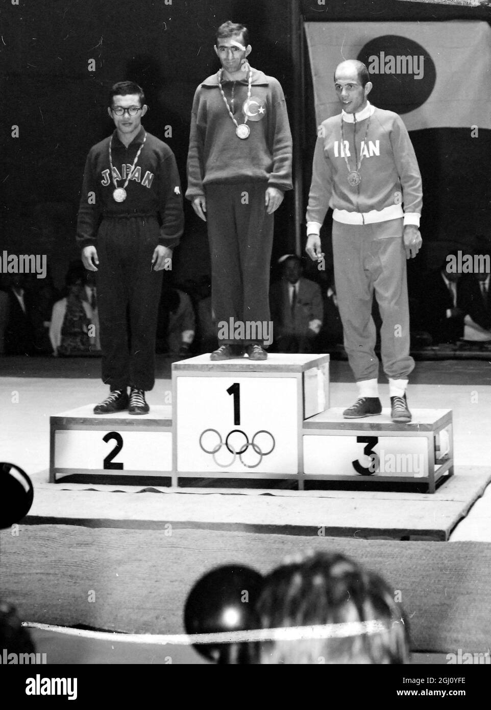 OLYMPIC GAME WRESTLING FLYWEIGHT BILEK GOLD MATSUBARA 2 SAFEPOUR 3 7 SEPTEMBER 1960 Stock Photo