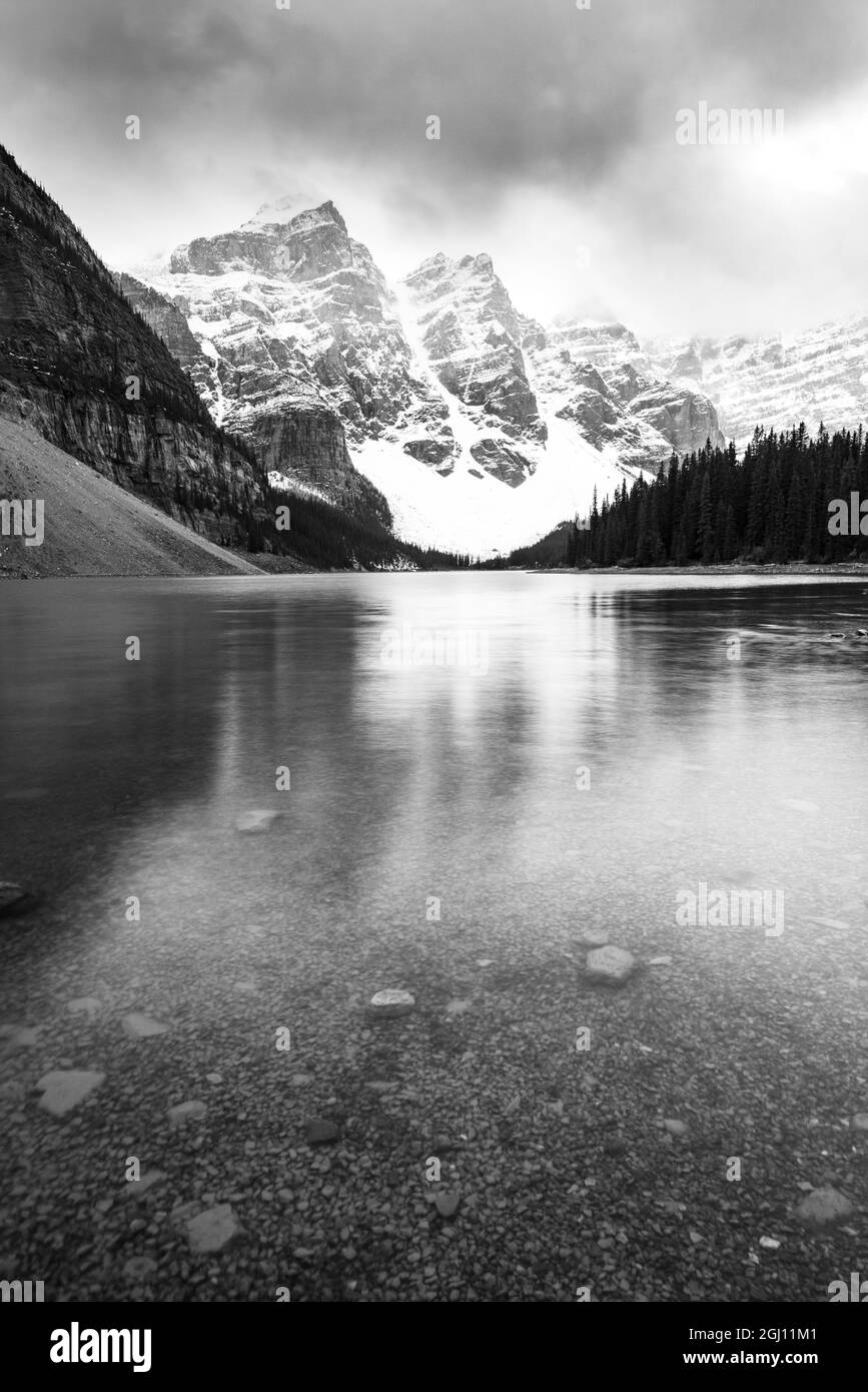 Canada, Alberta. Moraine Lake, Banff National Park. Stock Photo