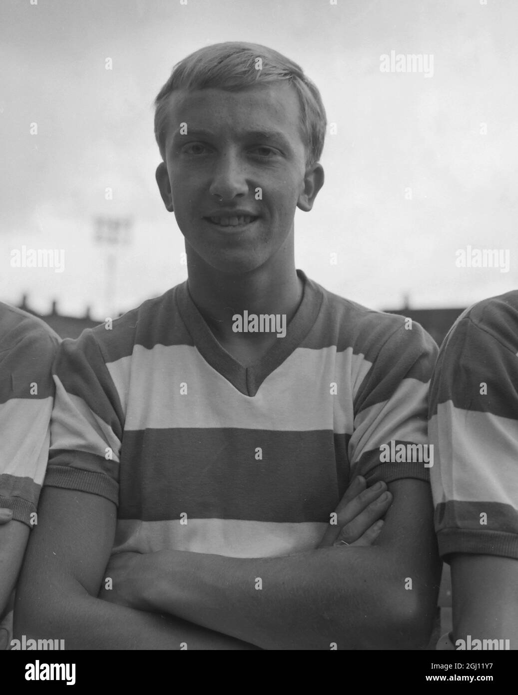 JOHN COLLINS - FOOTBALLER OF QUEEN'S PARK RANGERS FOOTBALL CLUB 10 AUGUST 1961 Stock Photo