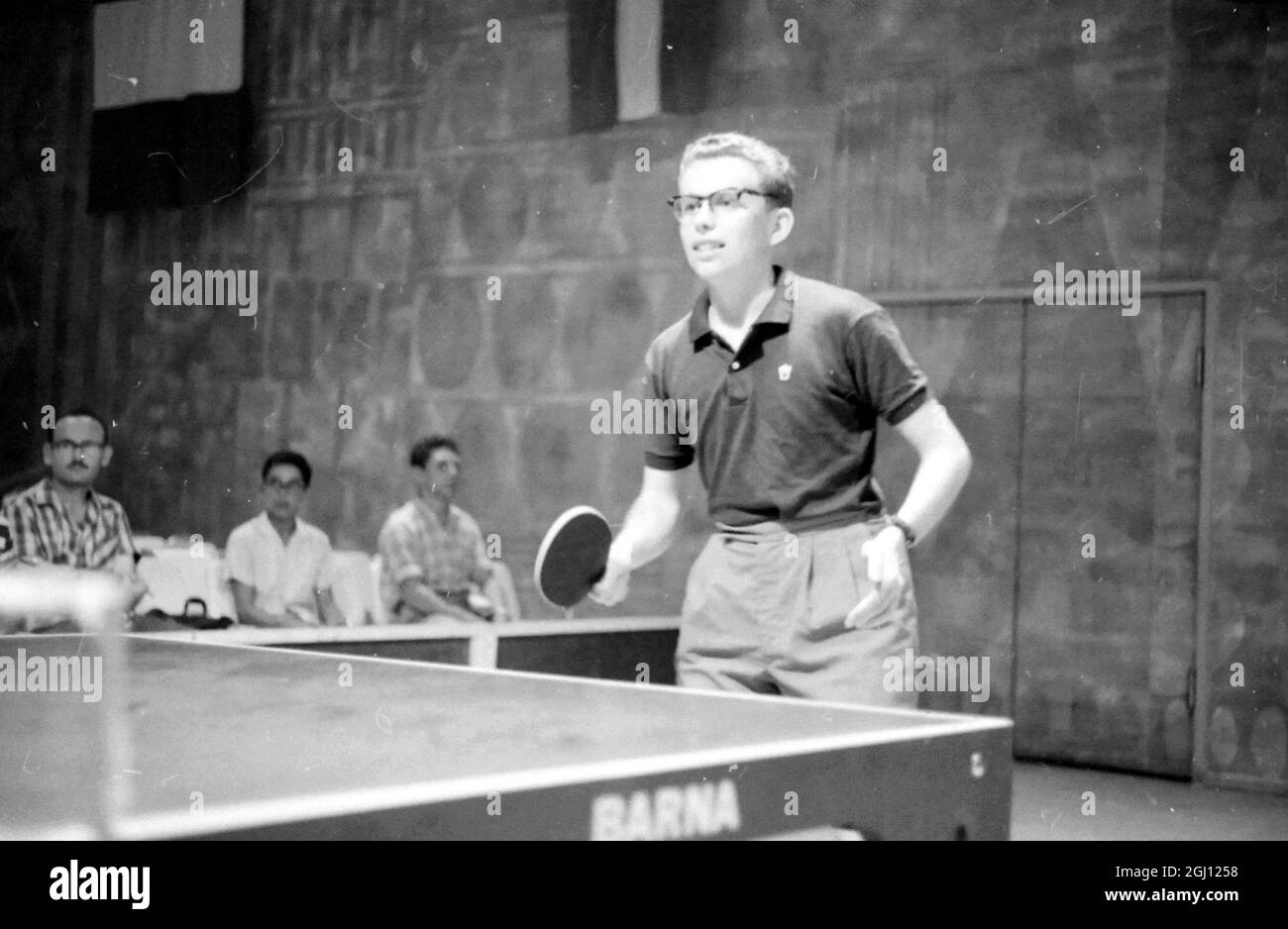 TOMMY KURTAK IN ACTION TABLE TENNIS AT JEWISH MACCABIA GAMES