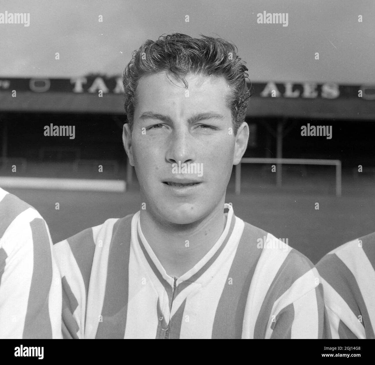NORMAN GALL - PORTRAIT OF FOOTBALLER, PLAYER OF BRIGHTON & HOVE FC FOOTBALL CLUB TEAM - ; 9 AUGUST 1962 Stock Photo