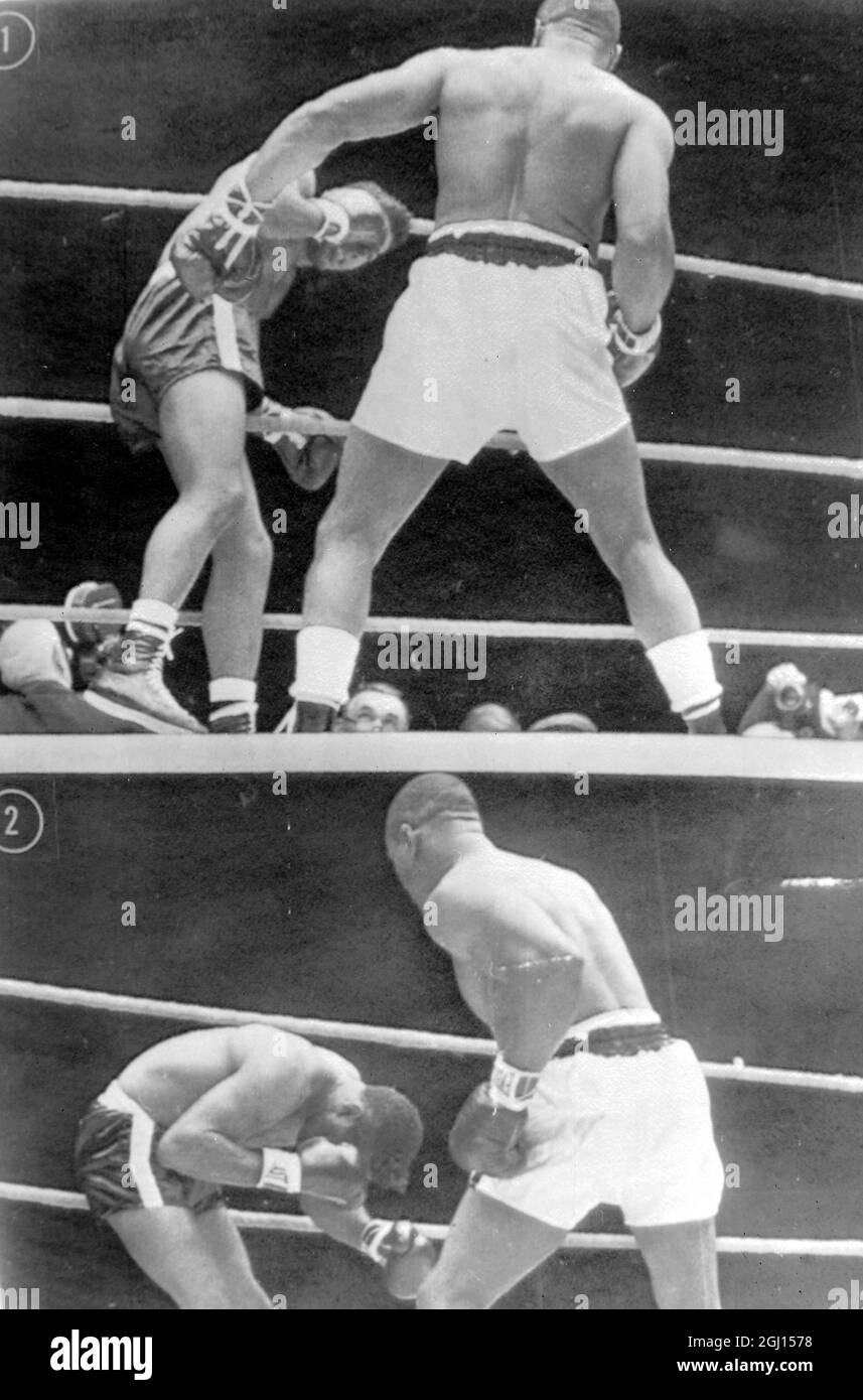 BOXERS SONNY LISTON AND FLOYD PATTERSON IN ACTION - ; 26 SEPTEMBER 1962 Stock Photo