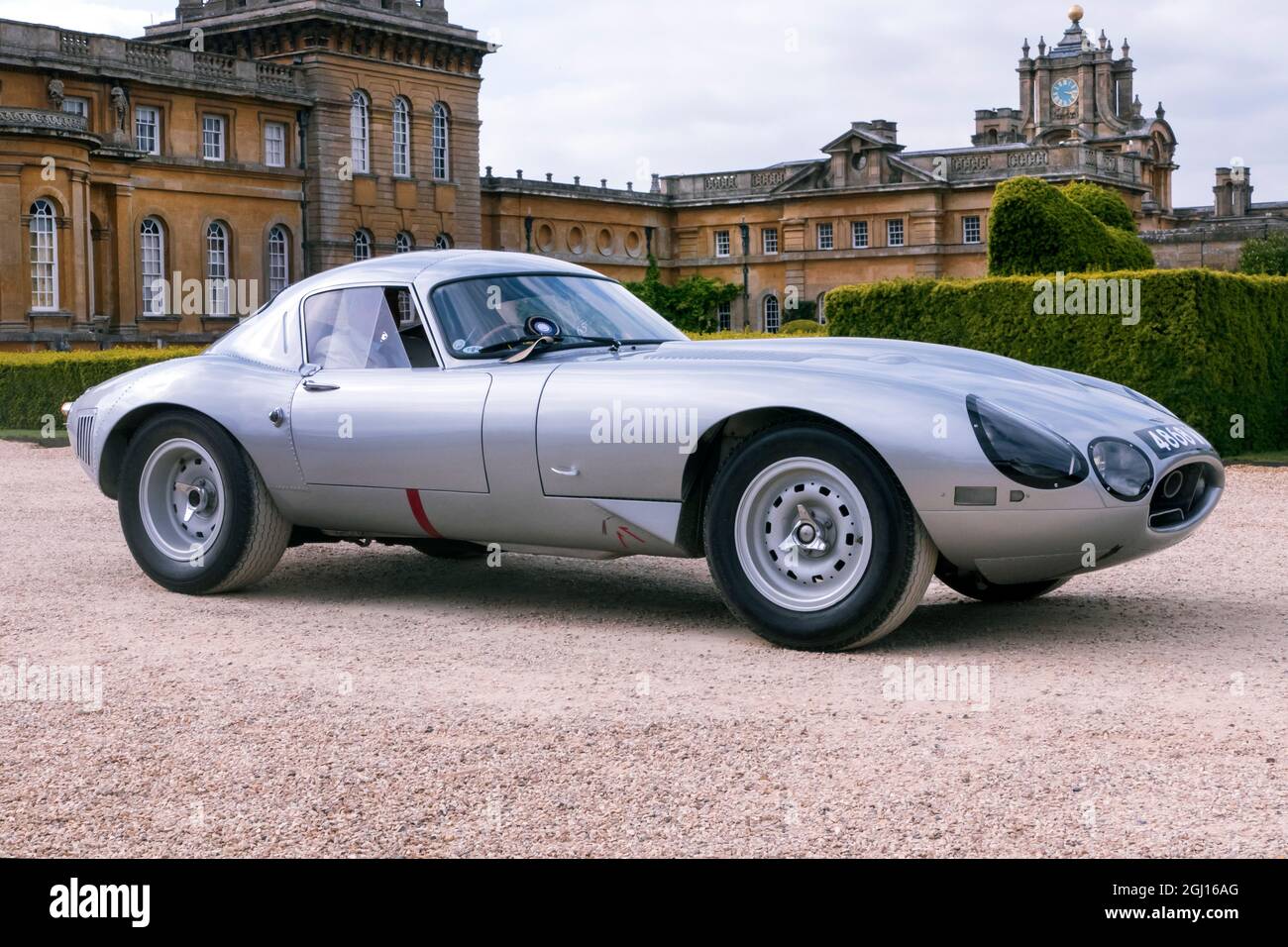 1963 Jaguar E Type Lightweight 'The Lindner Low Drag' at the 2021 Salon Prive Concours D'Elegance at Blenheim Palace Woodstock Oxfordshire UK Stock Photo