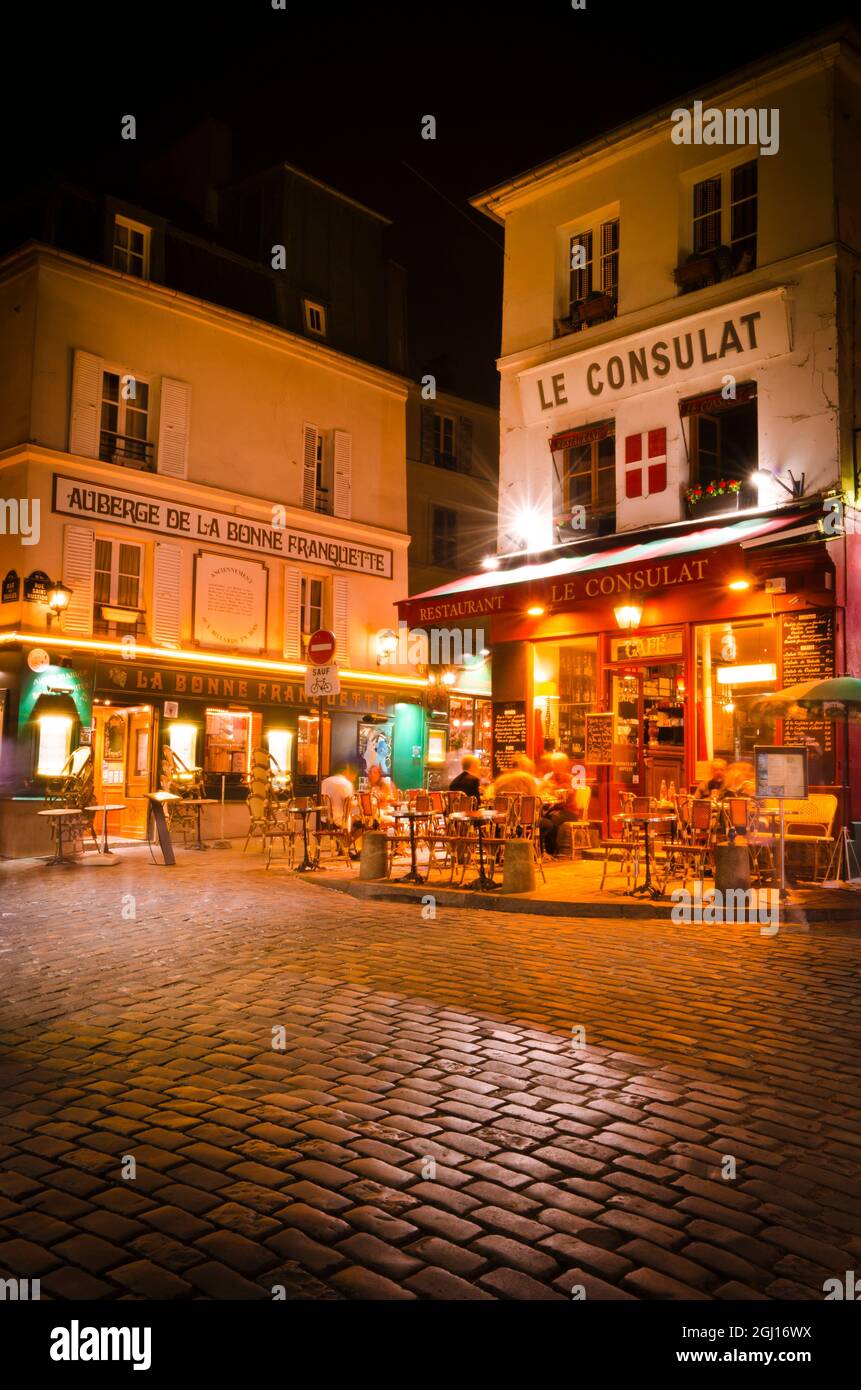 Le Consulat Restaurant, Montmartre, Paris, France Stock Photo