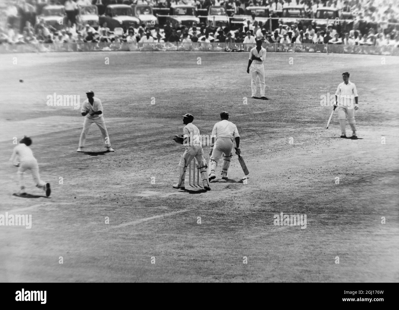 CRICKET W INDIES V MCC SOBERS GARFIELD RUNS UNDER CATCH CLOSE AT OLD