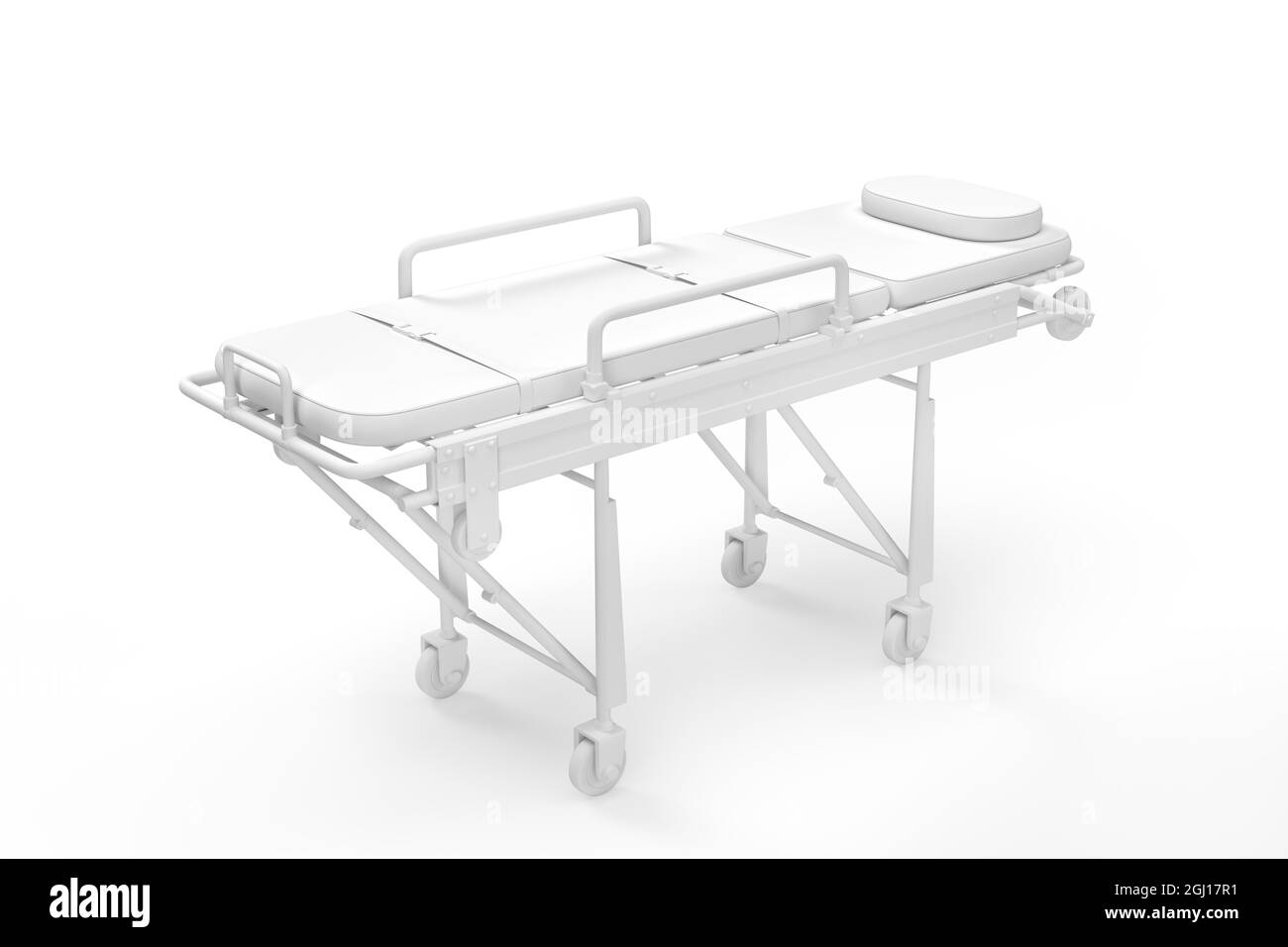 Medical gurney on white background. 3D illustration Stock Photo Alamy