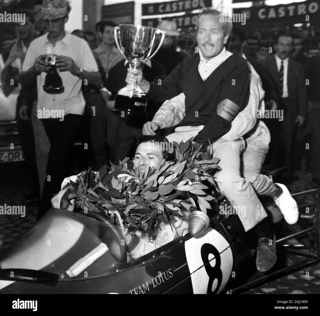 Carbon champagne and winning trophy for Mercedes AMG F1. Italian Grand Prix,  Sunday 2nd September 2018. Monza Italy Stock Photo - Alamy