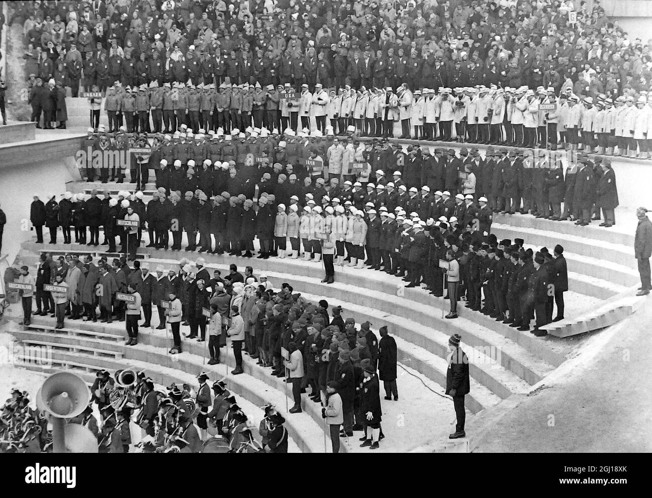 WINTER OLYMPICS IN INNSBRUCK, AUSTRIA - OPENING CEREMONY ; 30 JANUARY 1964 Stock Photo