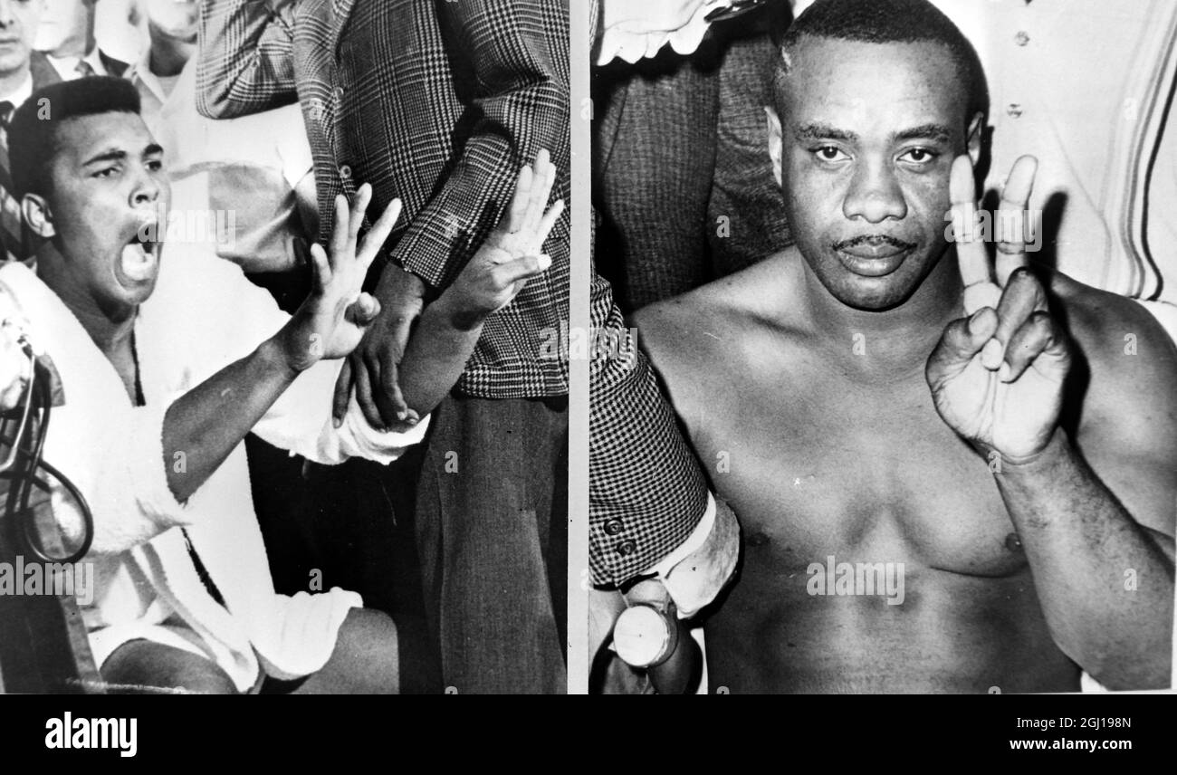 Photo D’archive 1964 – Combat De Boxe Sonny Liston Et Cassius Clay
