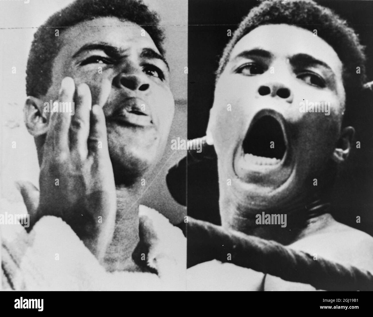 Photo D’archive 1964 – Combat De Boxe Sonny Liston Et Cassius Clay