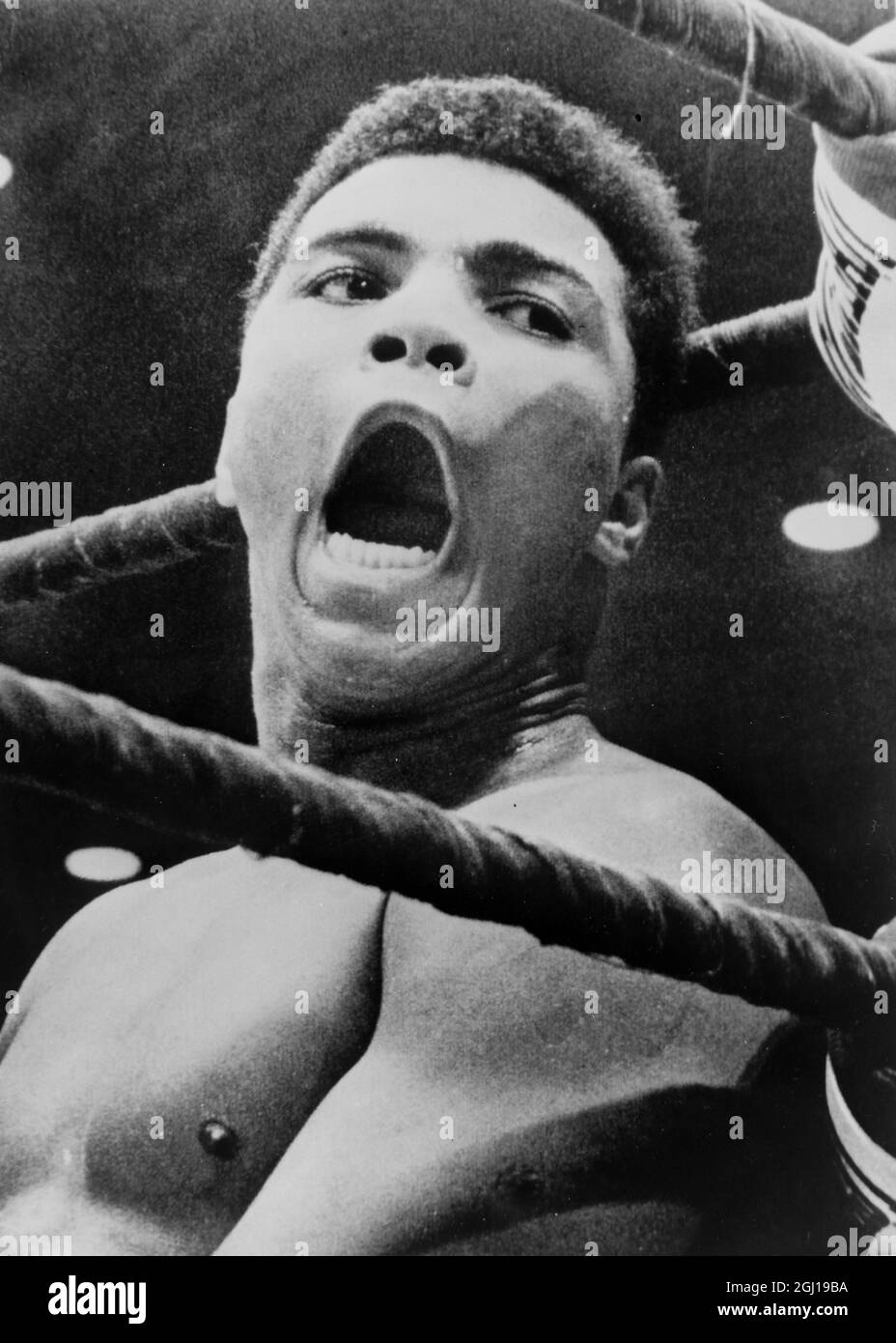 WORLD HEAVYWEIGHT BOXING CHAMPION SONNY LISTON WITH AMERICAN BOXING CHAMPION CASSIUS CLAY