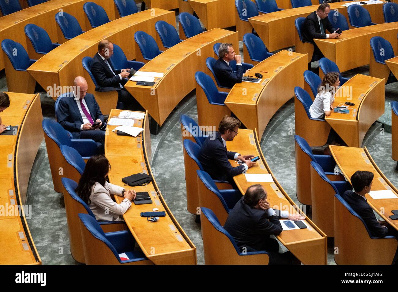 Pays-Bas, La Haye le 07/09/2021. Au parlement des Pays-Bas, debat suite au  rapport finale de l'informatrice pour la formation du nouveau gouvernement  Stock Photo - Alamy