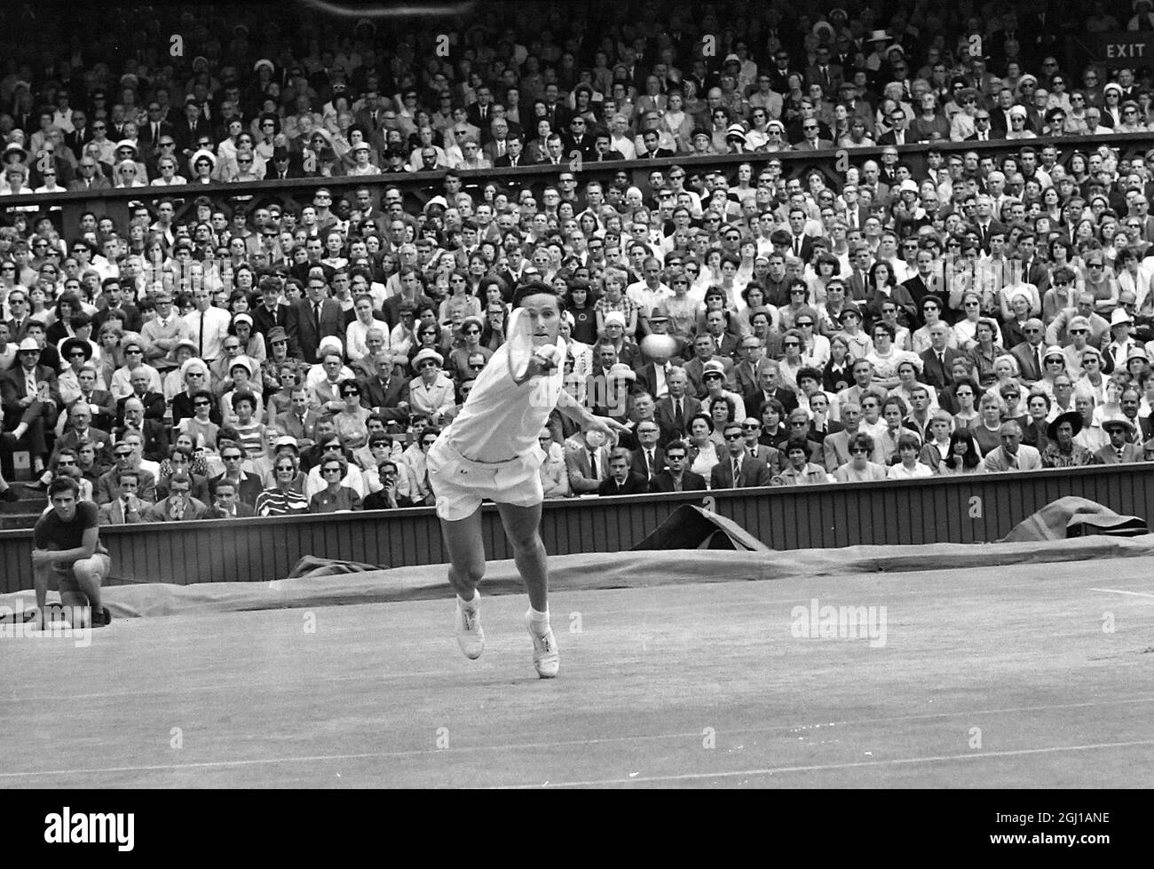 Roy Emerson In Action In The All England Lawn Tennis Championships At Wimbledon In London 3 July 1964 Stock Photo Alamy
