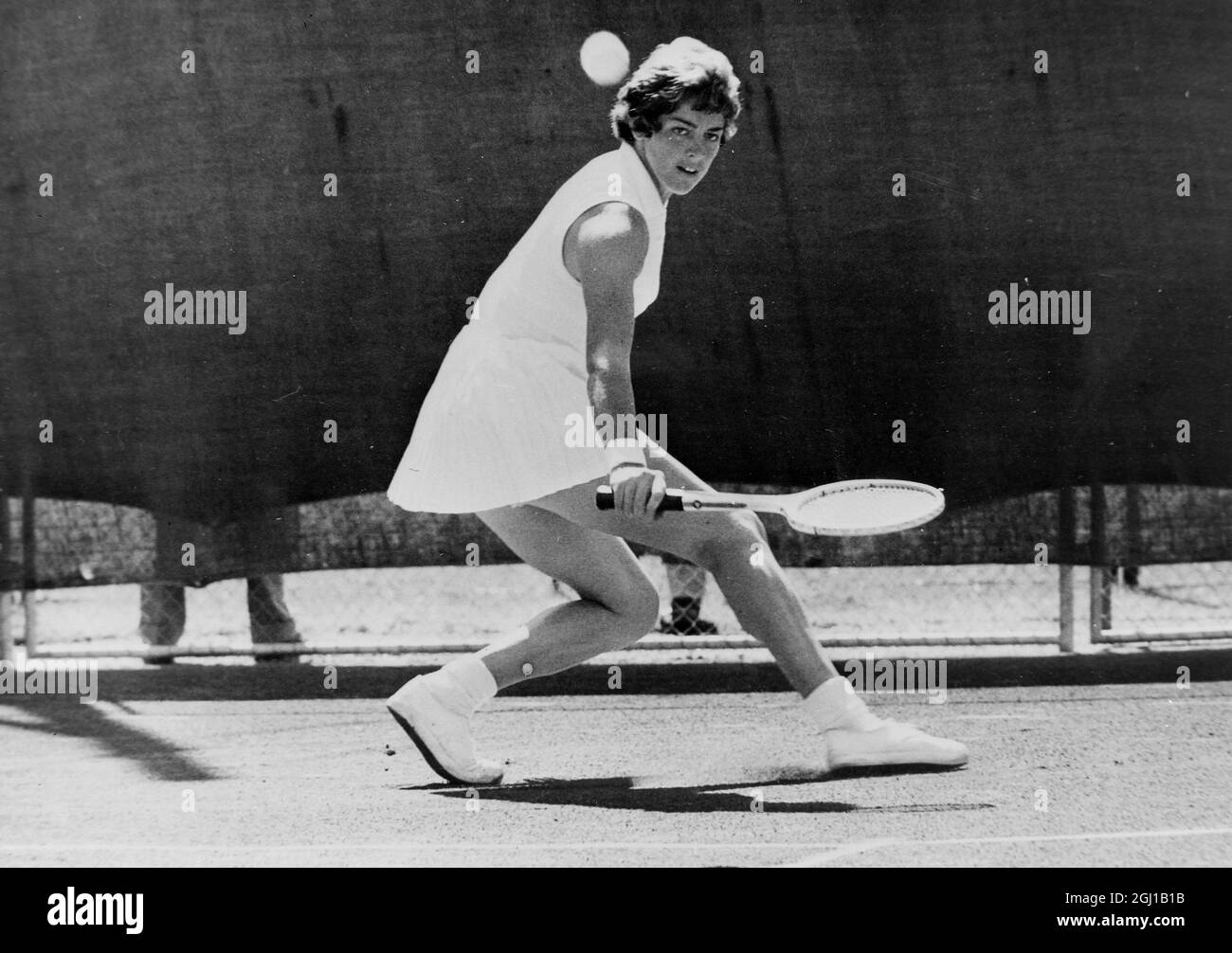 TENNIS PLAYERS IN ACTION LESLEY TURNER AND MARGARET SMITH IN GSTAAD ...
