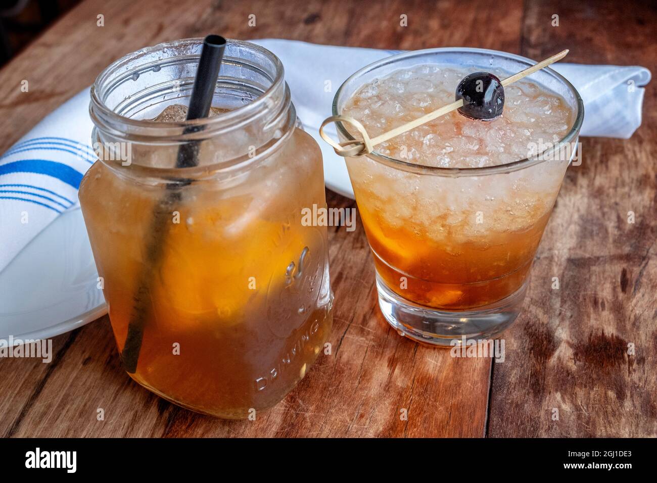 Iced Tea and Bourbon cocktail Stock Photo Alamy