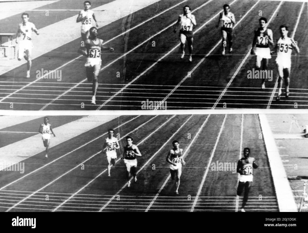 OLYMPICS, OLYMPIC SPORT GAMES - THE XVIII 18TH OLYMPIAD IN TOKYO, JAPAN - RUNNING IN ACTION - ; 16 OCTOBER 1964 Stock Photo