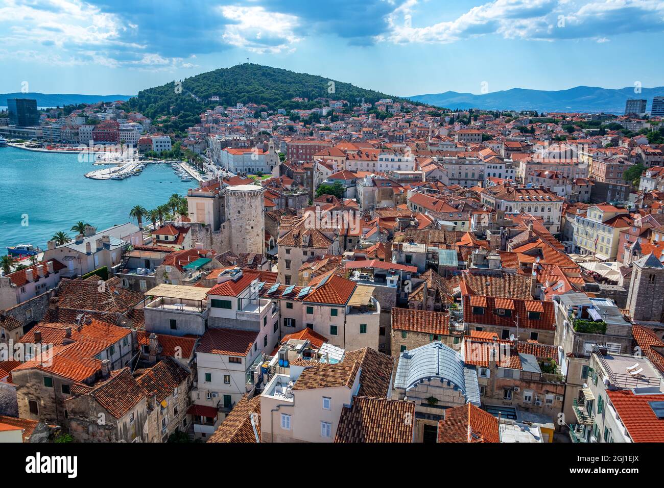 Beautiful cityscape view of Split, Croatia Stock Photo