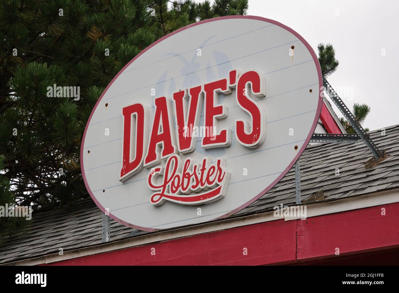 HALIFAX, CANADA Sep 05, 2021 Sign of Dave's Lobster restaurant on