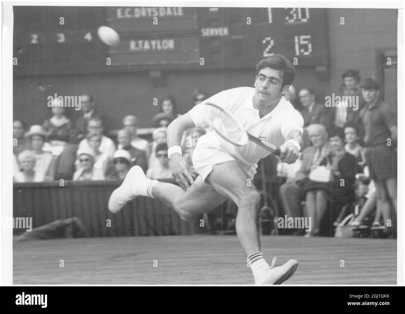 The 1967 Wimbledon tennis championships . E . C Drysdale ( S . Africa ) . 1 July 1967 Stock Photo