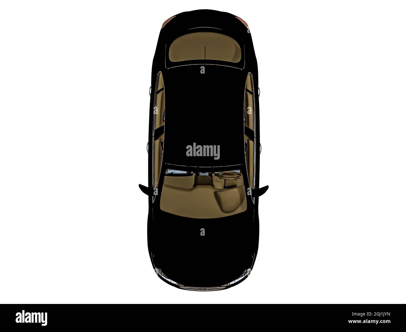black car isolated on white background 3d illustration Stock Photo - Alamy