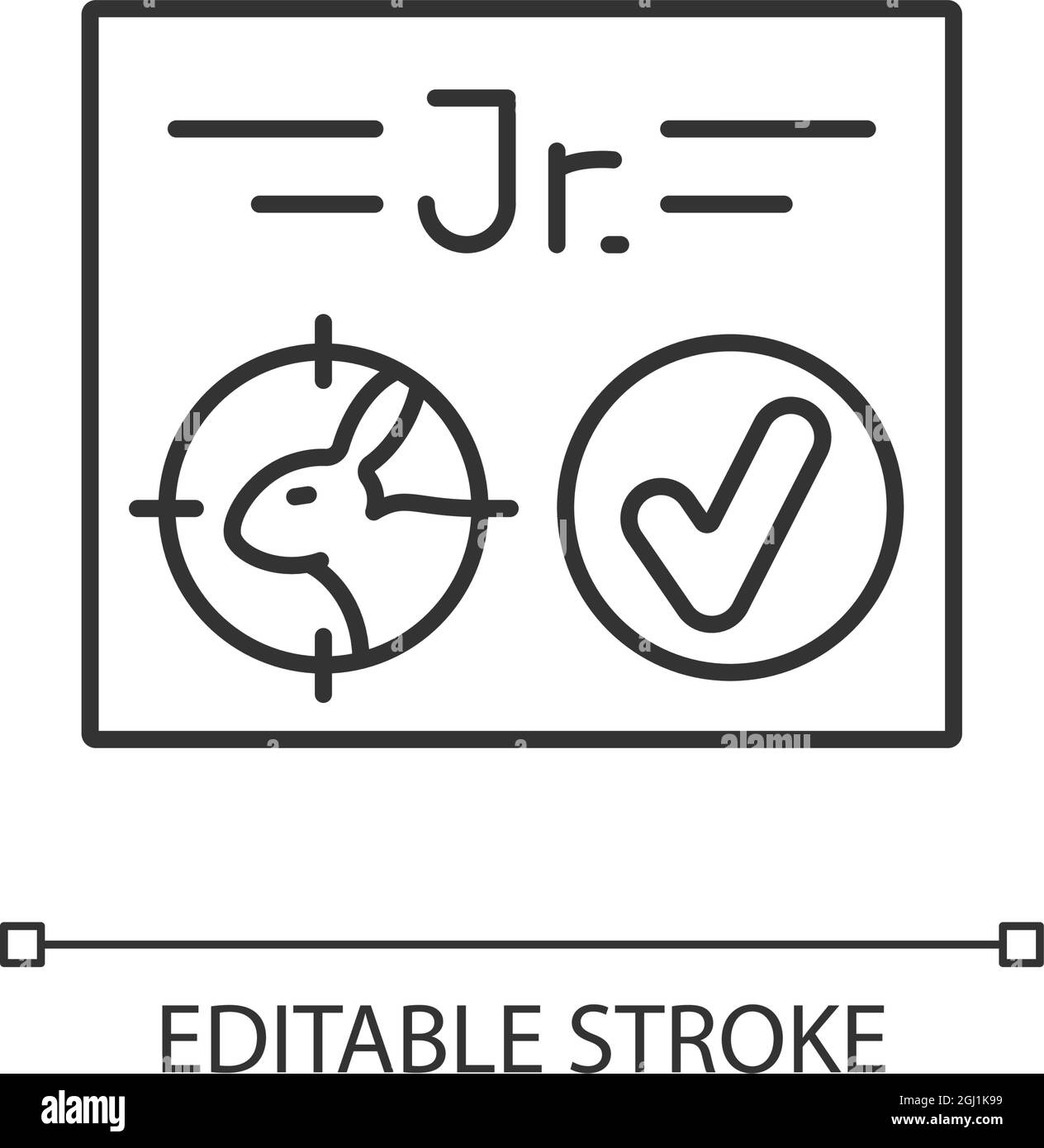 Junior hunting license linear icon Stock Vector Image & Art - Alamy