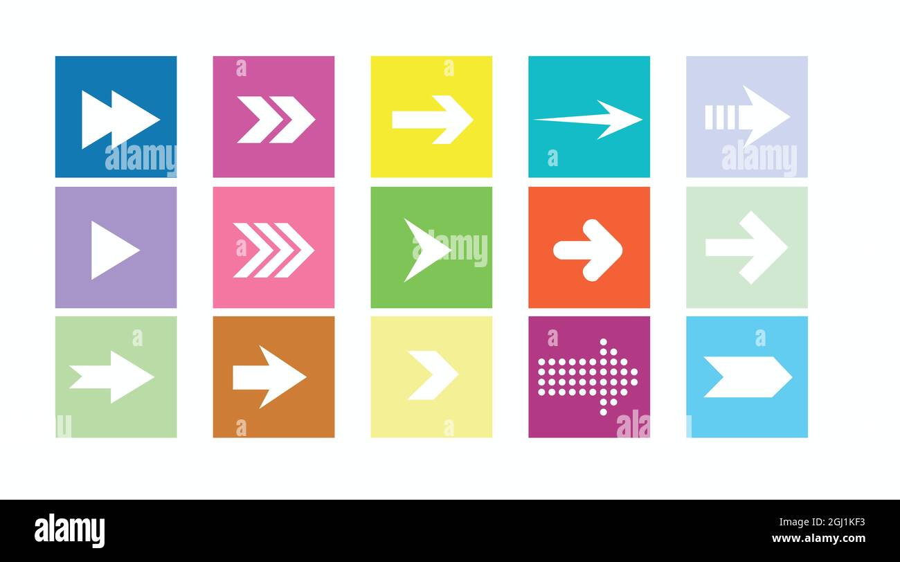 Arrow icon vector set. Vector isolated illustration Stock Vector Image ...