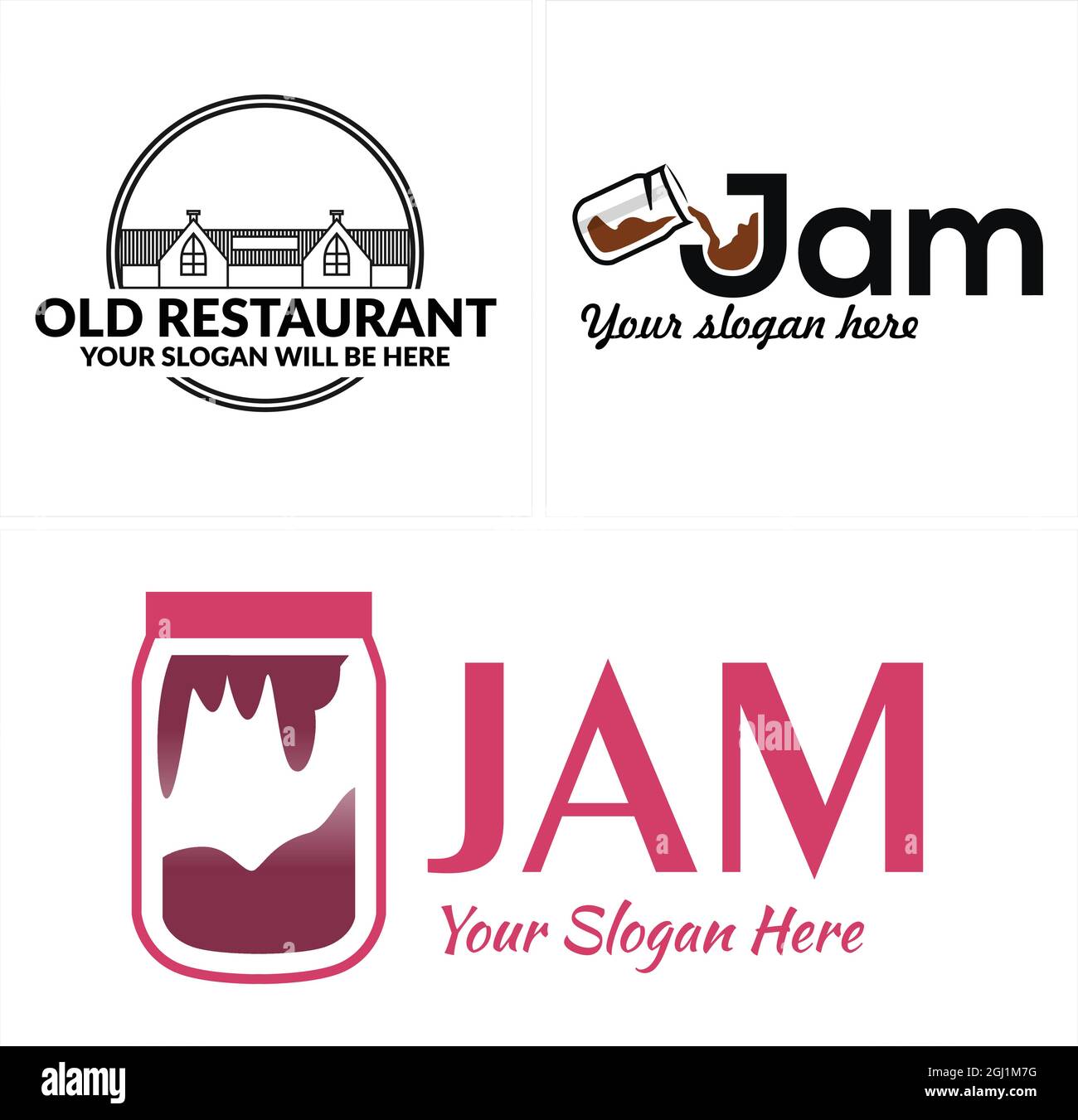 Restaurant jam healthy food logo design Stock Vector Image & Art Alamy