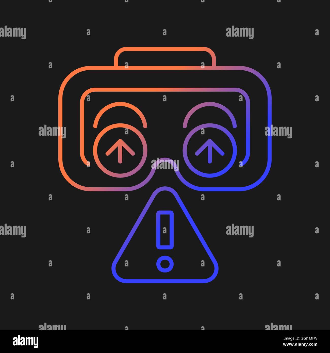 Use lenses protection gradient vector manual label icon for dark theme Stock Vector