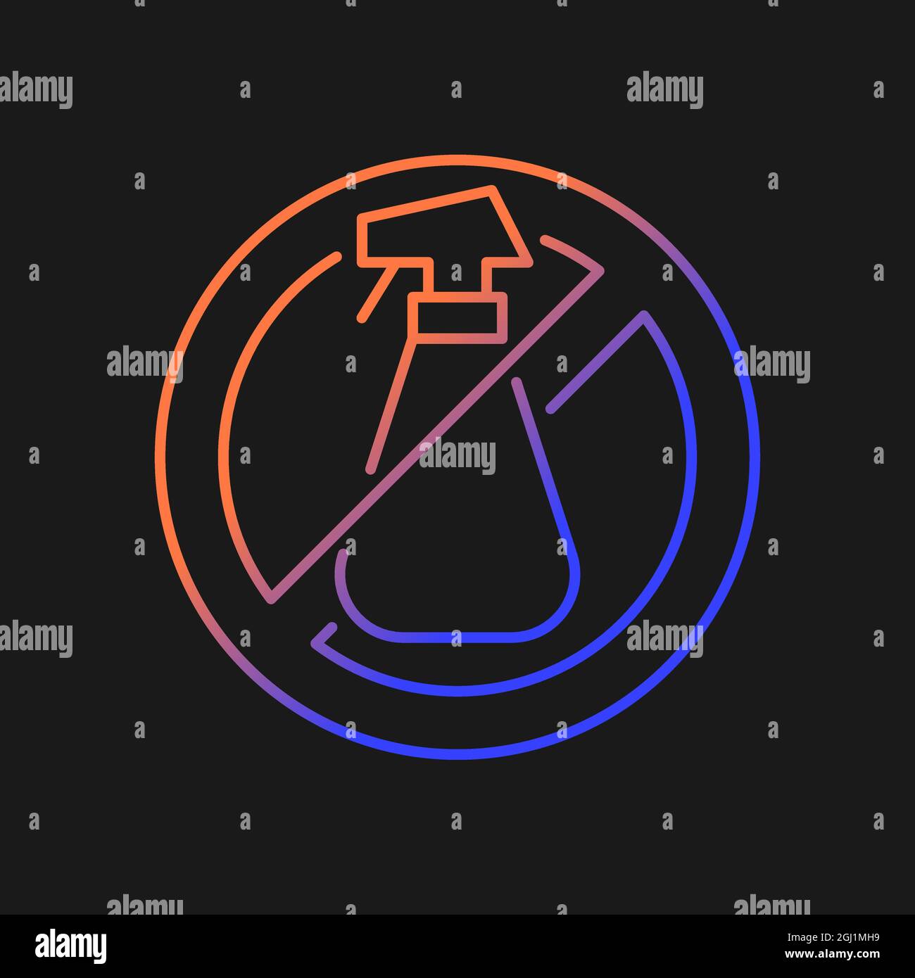Do not use cleaning agents gradient vector manual label icon for dark ...