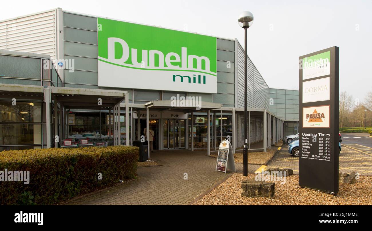 File photo dated 10/04/13 of a Dunelm Mill store near Fareham, Hampshire. Homewares chain Dunelm has announced plans to hand a £132 million payout to shareholders after profits soared despite the pandemic closing stores. But bosses at the firm said there are still no plans to hand back any of the £22 million saved from the GovernmentÕs business rates holiday.Issue date: Wednesday September 8, 2021. Stock Photo