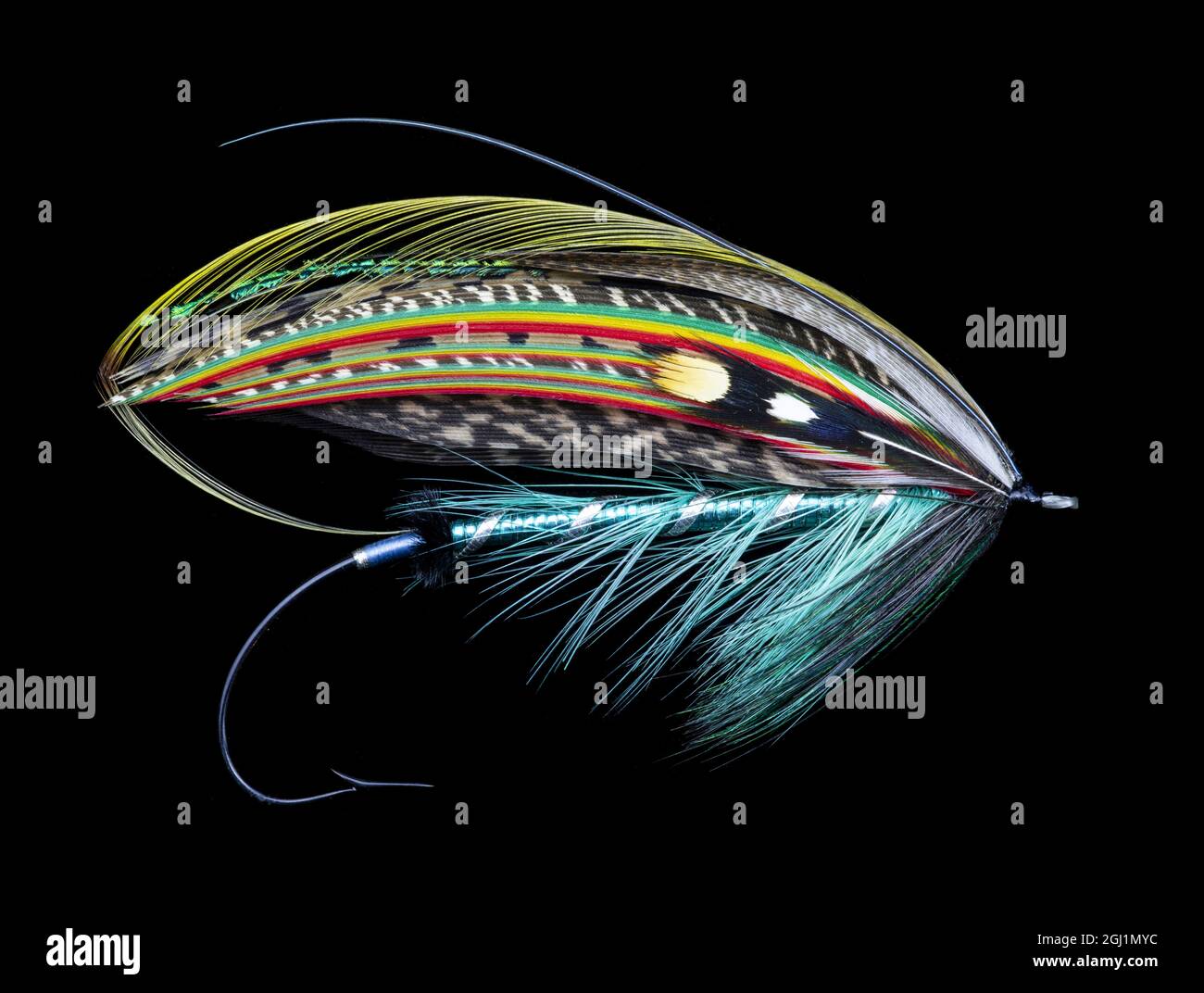 Atlantic Salmon Fly designs 'Emerald Gem' Stock Photo