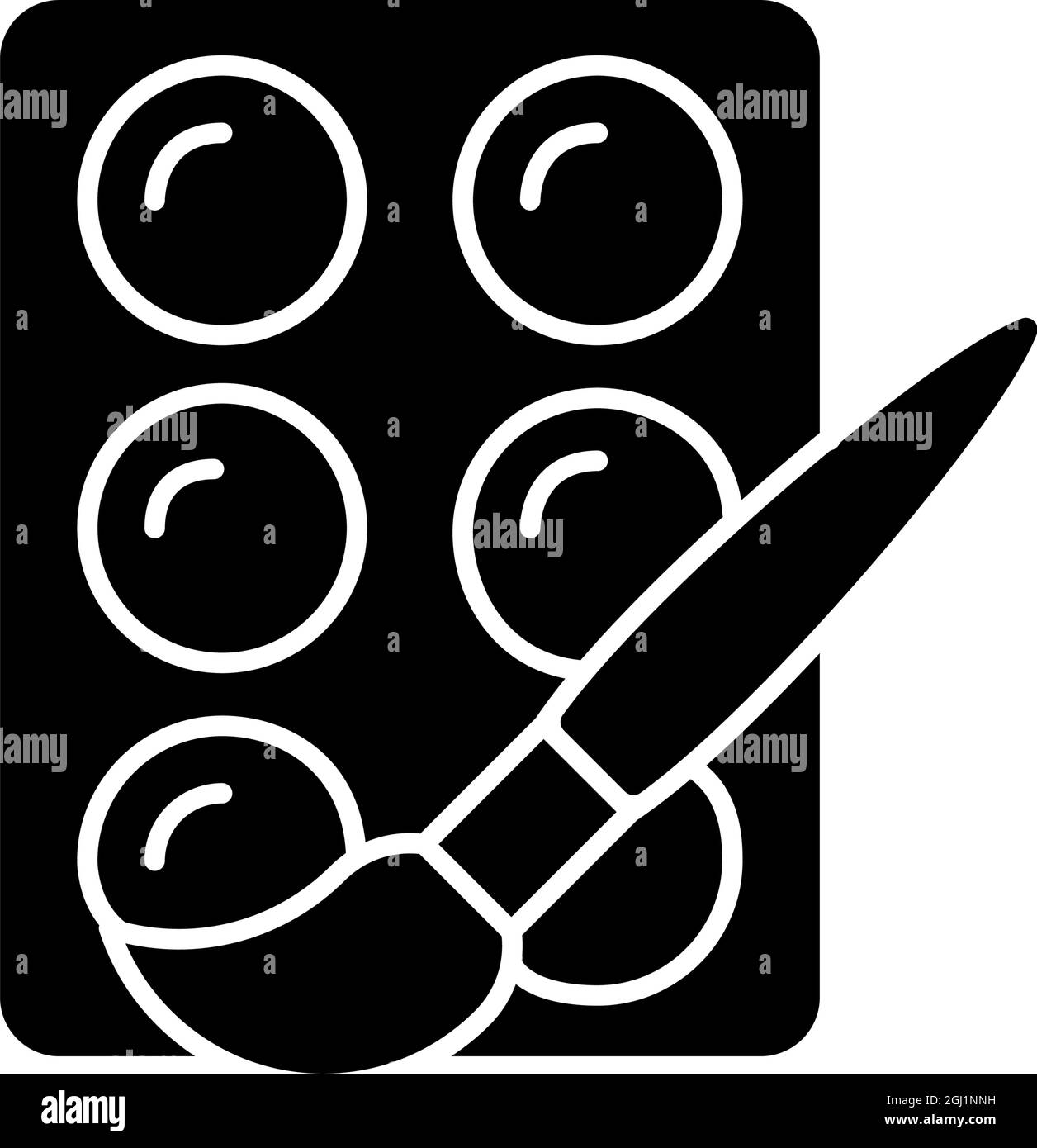 Watercolors black glyph icon Stock Vector Image & Art - Alamy
