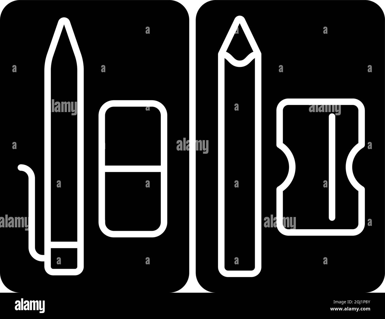 Pencil pouch black glyph icon Stock Vector Image & Art - Alamy