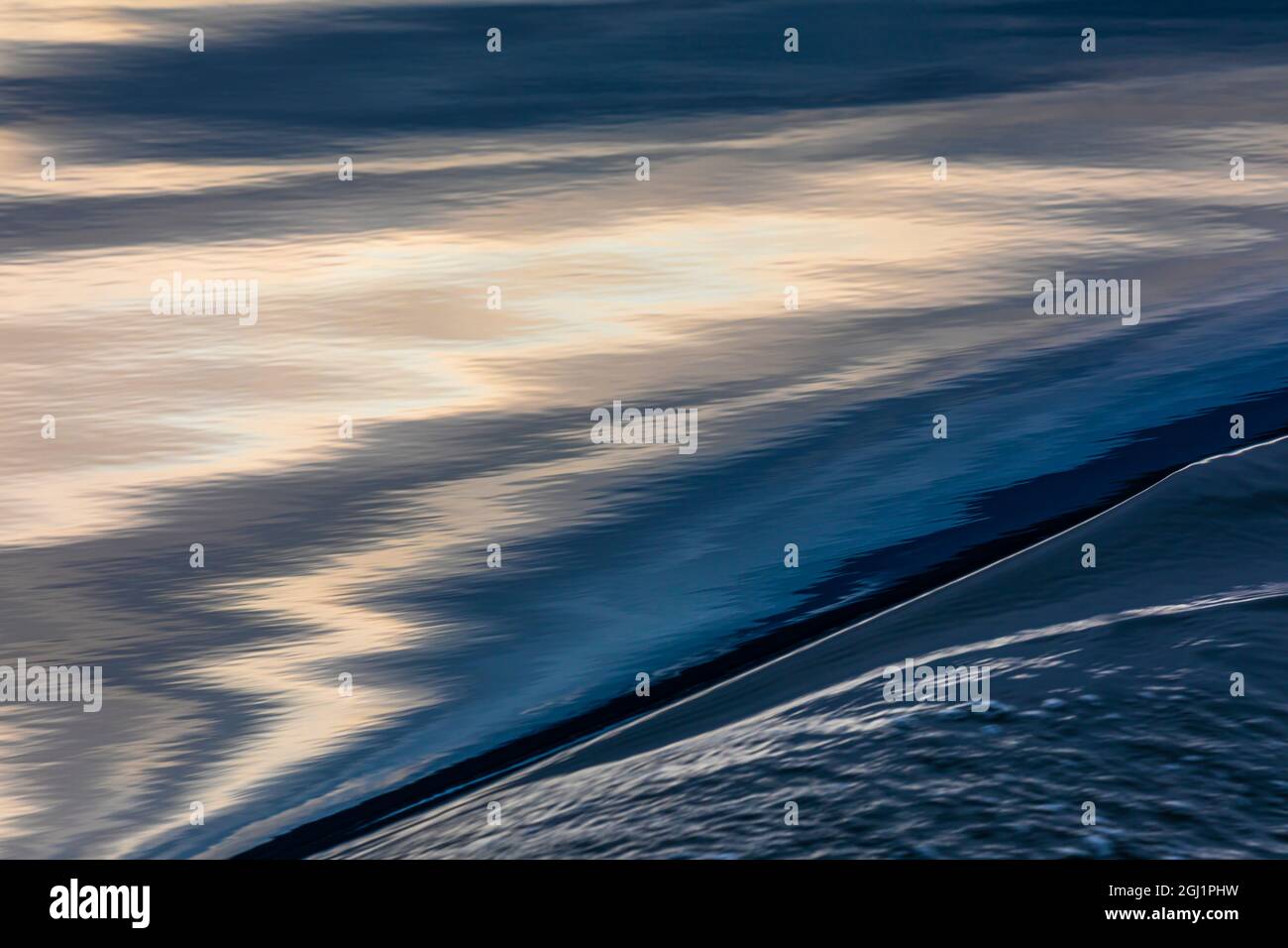 USA, Alaska, Chatham Strait. Boat wake in ocean. Credit as: Don Paulson / Jaynes Gallery / DanitaDelimont.com Stock Photo