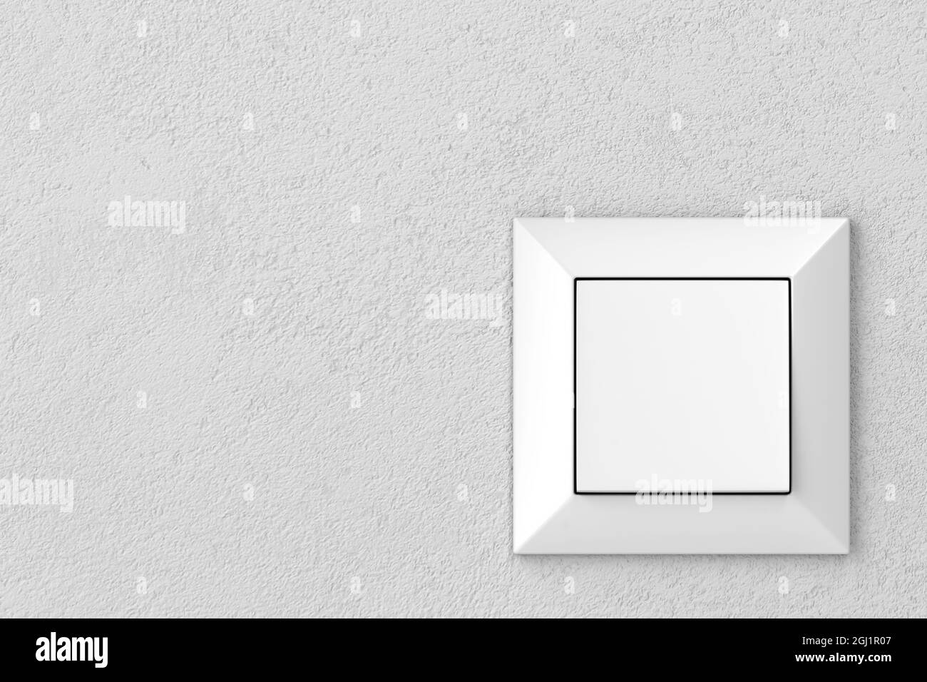 White light switch on the wall, front view Stock Photo Alamy