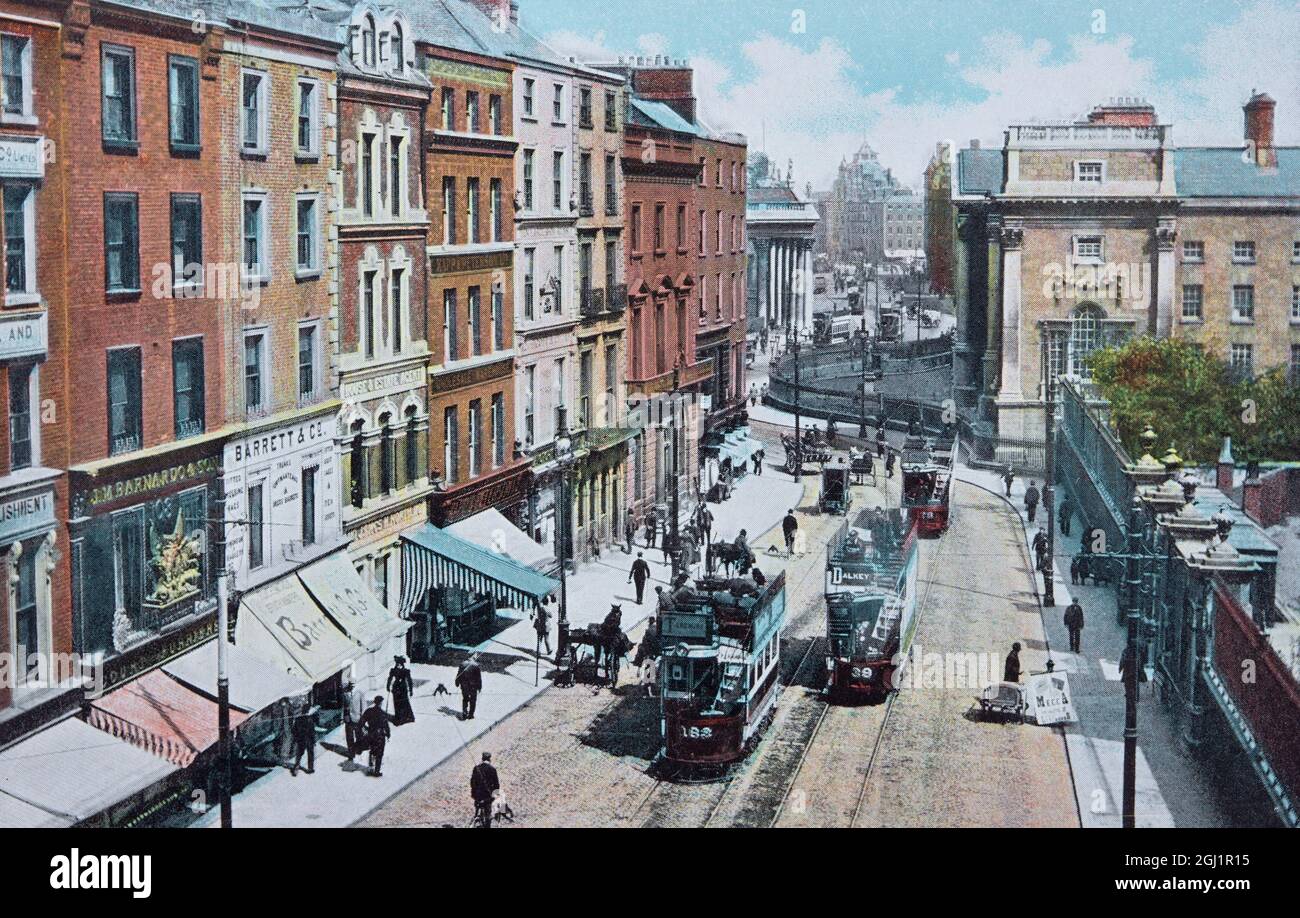 An early 20th century view of Grafton Street with Trinity College's