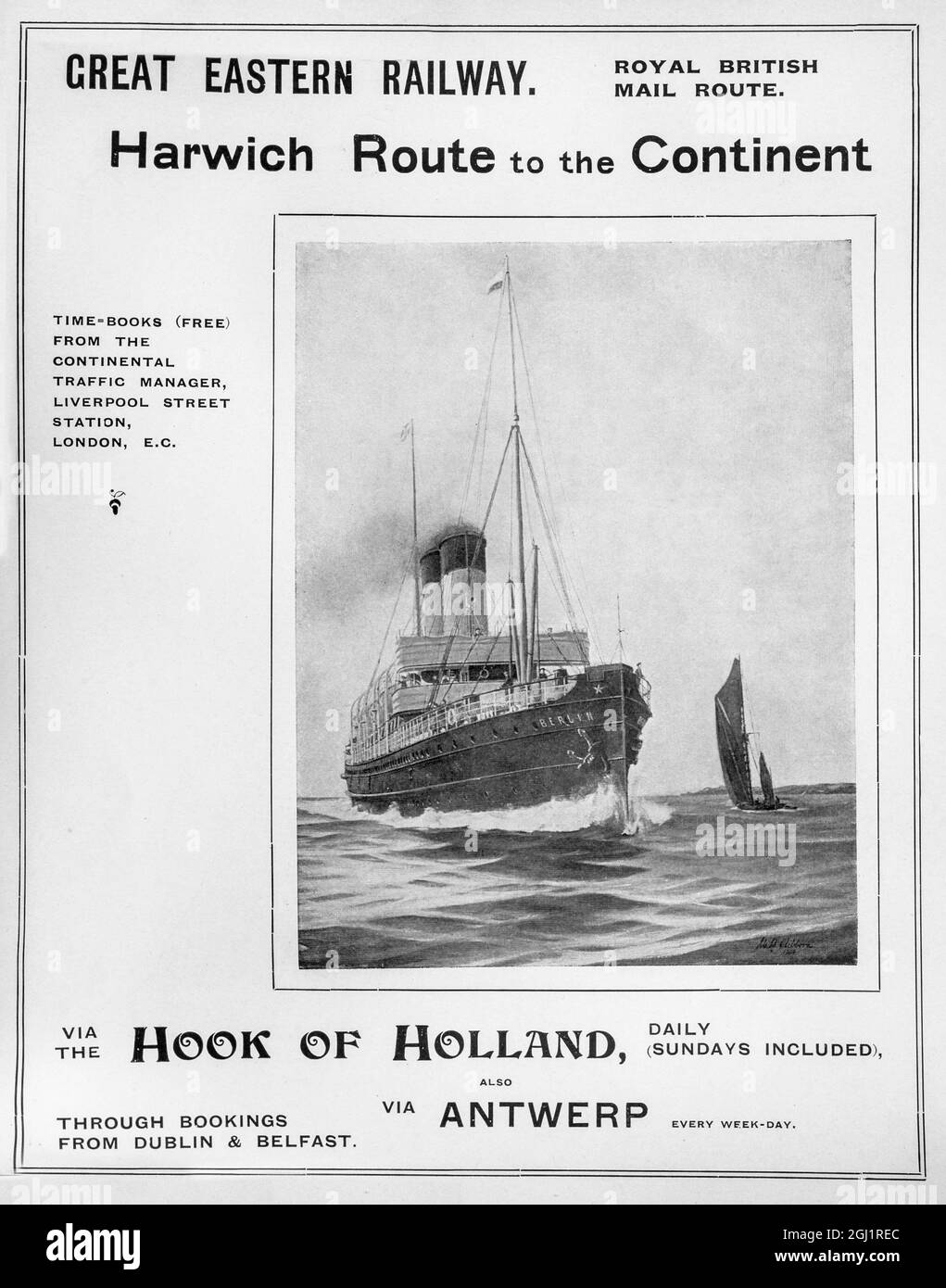 Harwich to hook of holland ferry Black and White Stock Photos & Images Alamy