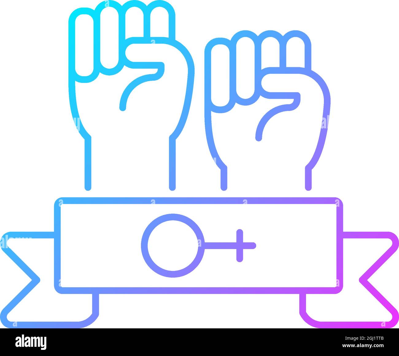 Women community gradient linear vector icon Stock Vector