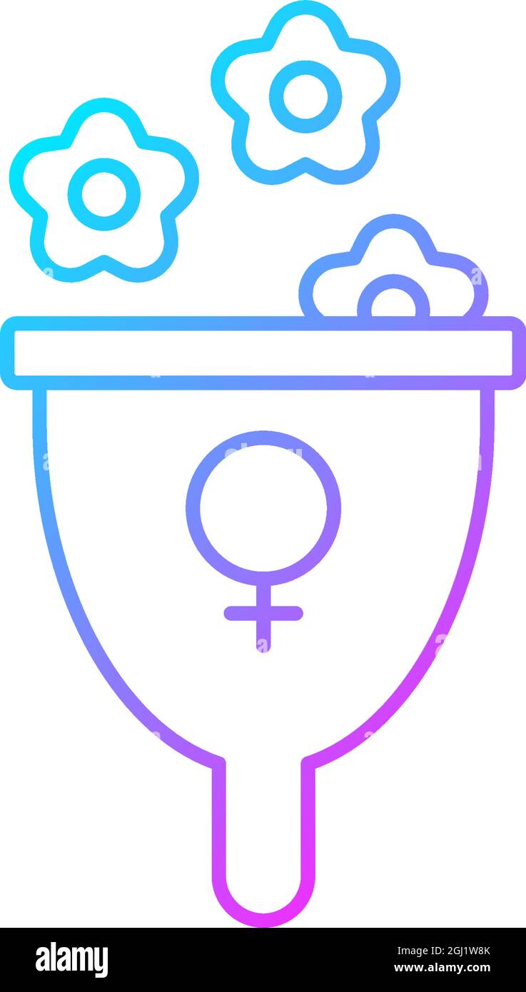 Femininity symbol gradient linear vector icon Stock Vector