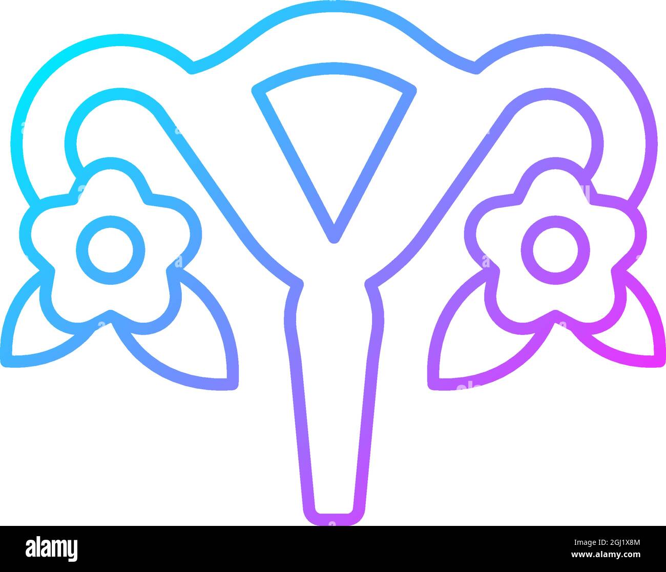 Modern femininity gradient linear vector icon Stock Vector