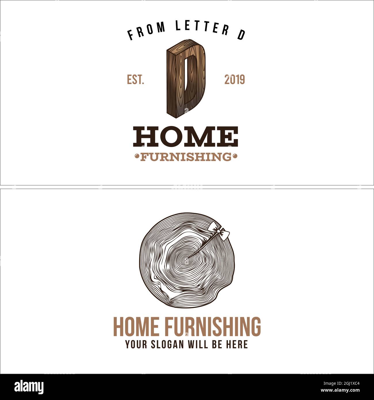 Home Furnishing wood craftsman logo design Stock Vector Image & Art Alamy