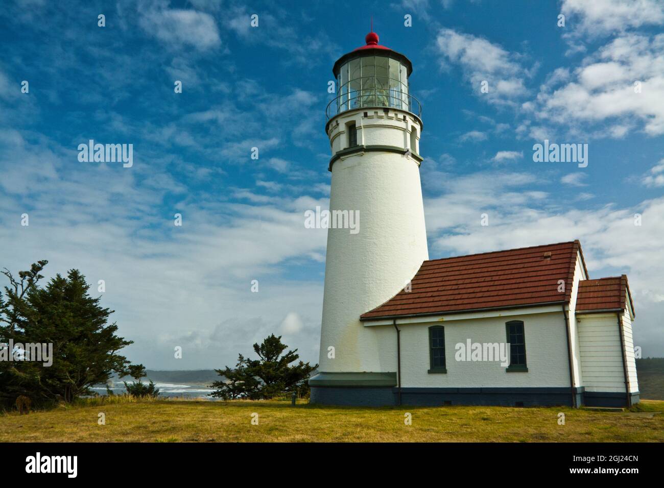Cape Blanco Lighthouse, Cape Blanco State Park, Oregon, USA Stock Photo