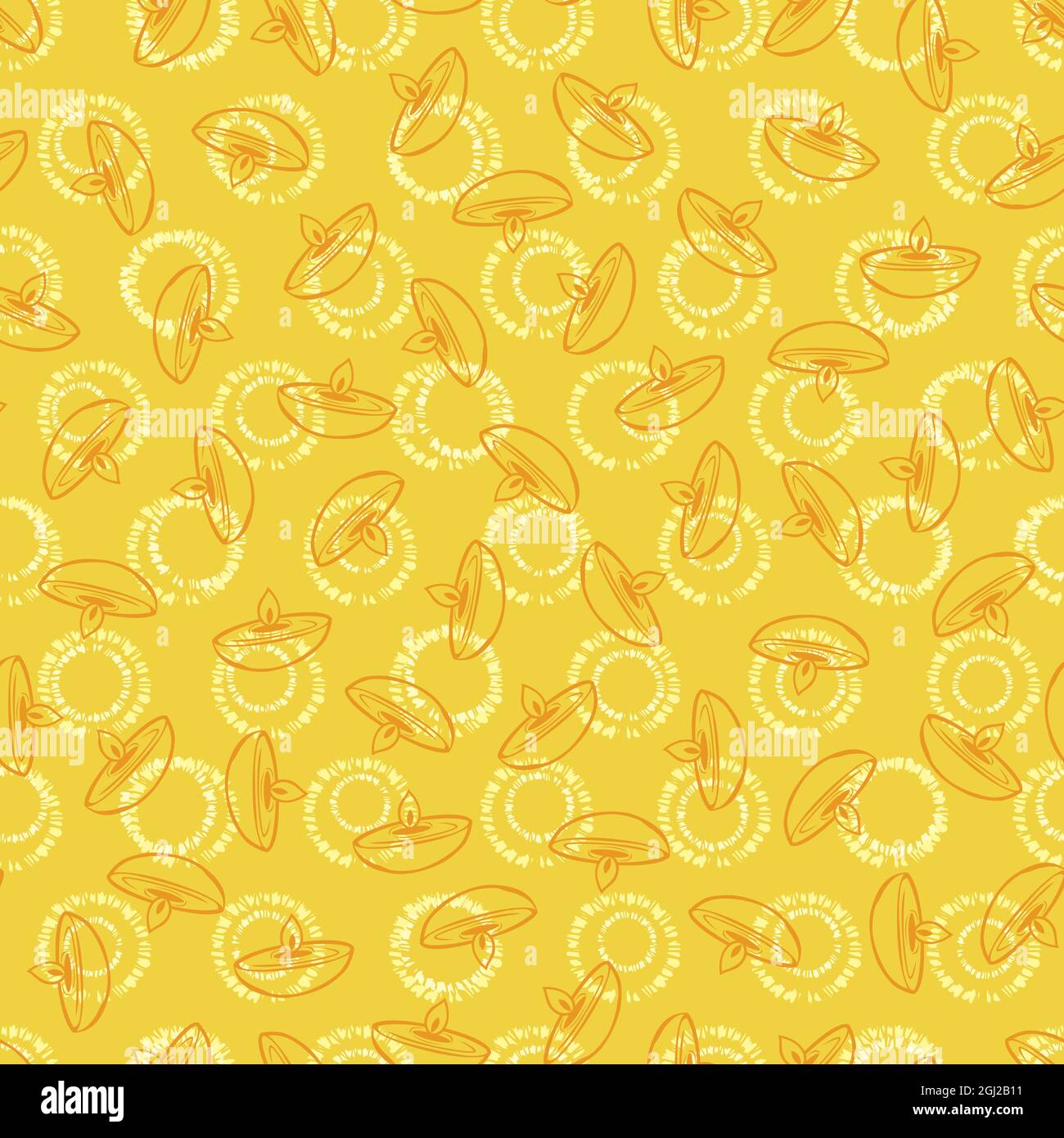 Vector yellow Diwali festival with simple lamp and circle effects seamless  pattern background. Perfect for fabric, wrapping paper and wallpaper Stock  Vector Image & Art - Alamy